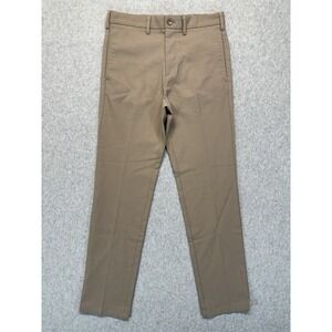 Baubax Men's 30x30 Khaki Travel Pants Tan Chino Stretch Casual Flat Front